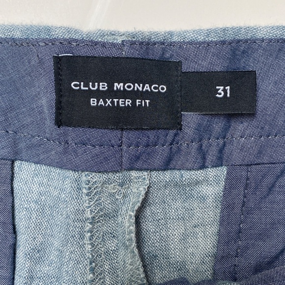*Club Monaco* Baxter Chambray Linen 7" Shorts - Picture 9 of 13